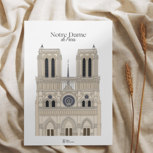 Carte Notre Dame de Paris Couleurs