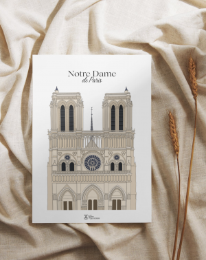 Carte Notre Dame de Paris Couleurs