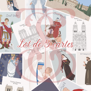 Lot de 5 cartes