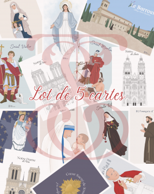Lot de 5 cartes