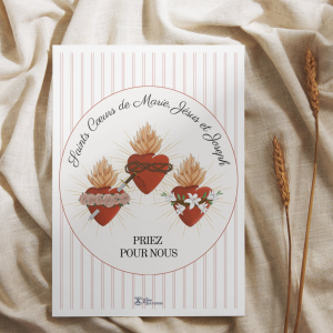 Carte Coeurs Unis de Marie Jésus Joseph