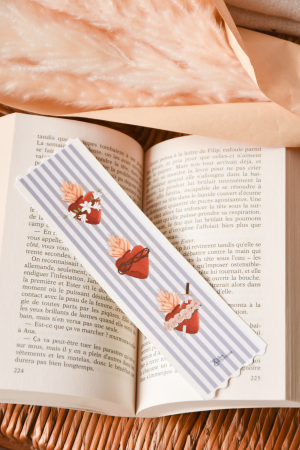 Marque Page Coeurs Sacrés Bleus