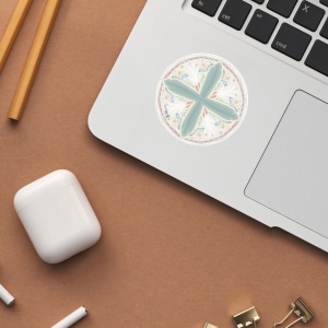 Stickers Croix fleurie