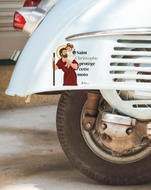 Stickers St Christophe pour moto
